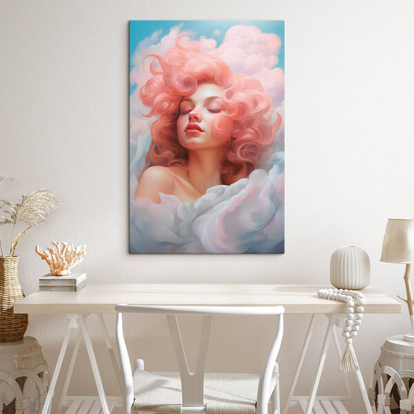 Vrouw met roze haar Vrouw met roze haar