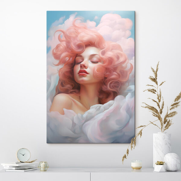 Vrouw met roze haar Vrouw met roze haar