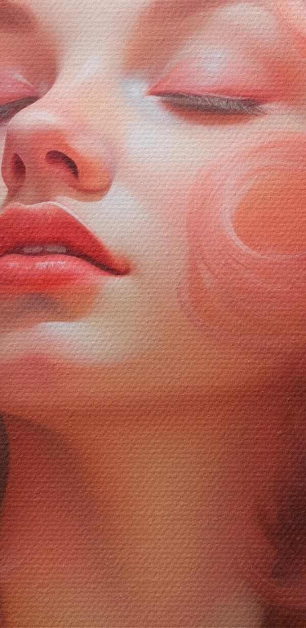 Vrouw met roze haar Vrouw met roze haar