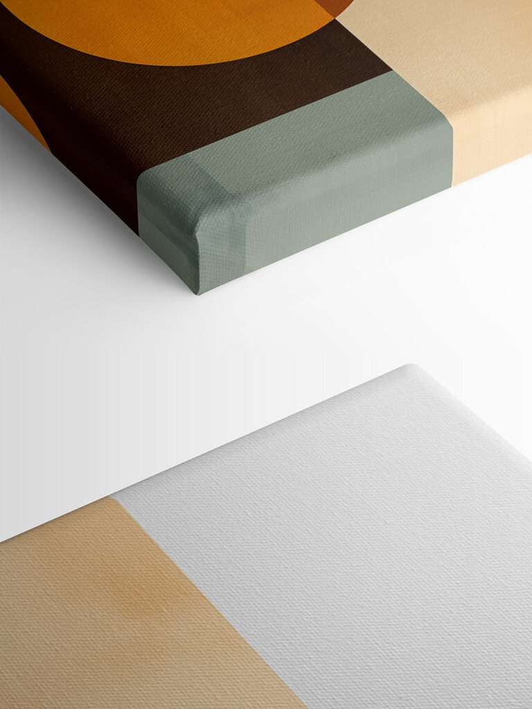 Colorful art piece with circles and squares Colorful art piece with circles and squares