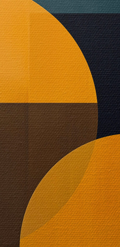 Colorful art piece with circles and squares Colorful art piece with circles and squares