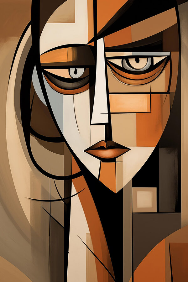 Schilderij van een vrouw’s gezicht Schilderij van een vrouw’s gezicht