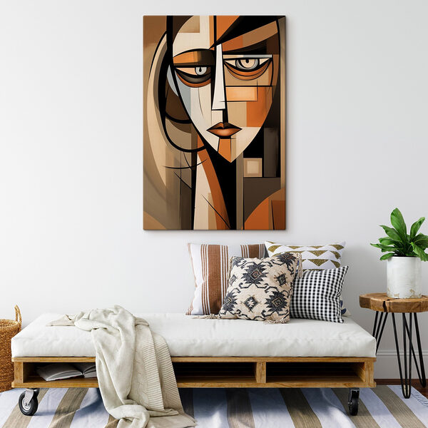 Schilderij van een vrouw’s gezicht Schilderij van een vrouw’s gezicht