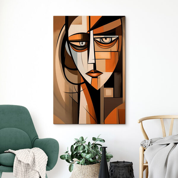 Schilderij van een vrouw’s gezicht Schilderij van een vrouw’s gezicht
