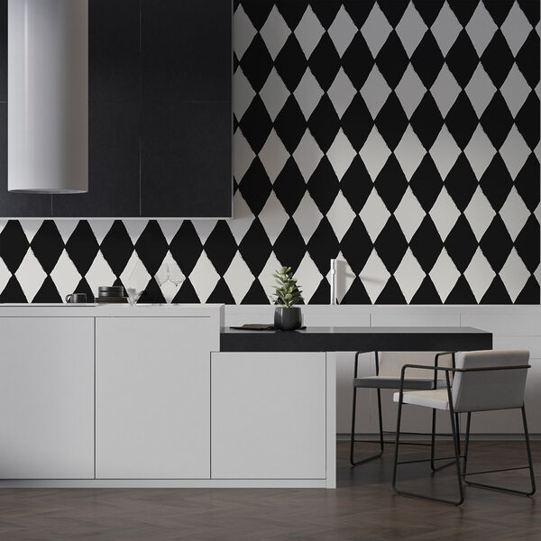 Black and white diamond pattern Black and white diamond pattern