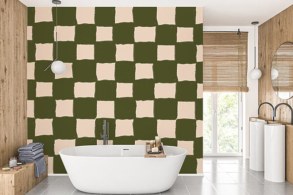 Groen en wit ruitpatroon Groen en wit ruitpatroon
