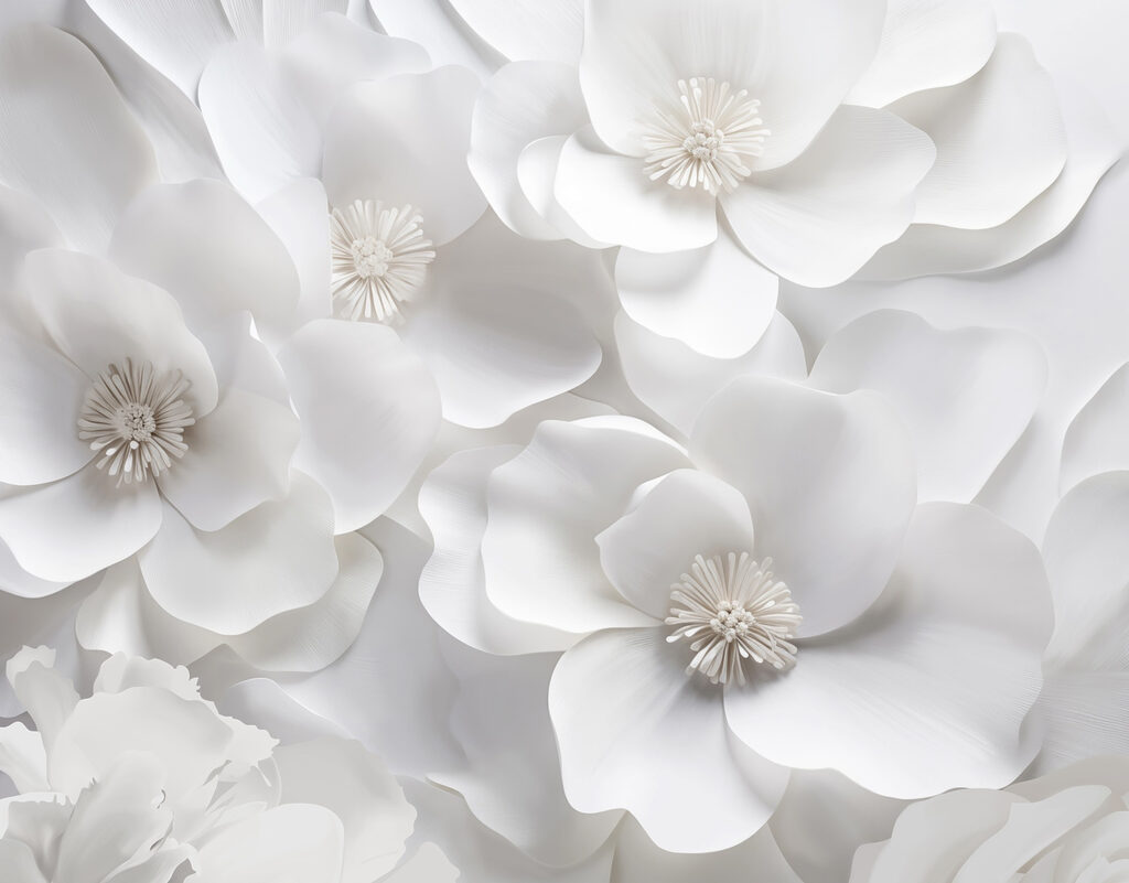 Groep witte bloemen Groep witte bloemen