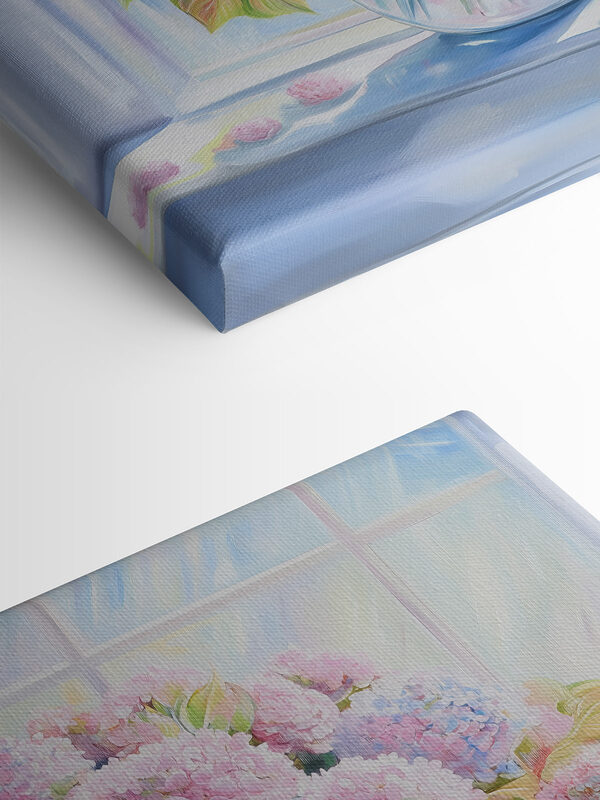 Schilderij van een vaas met bloemen Schilderij van een vaas met bloemen