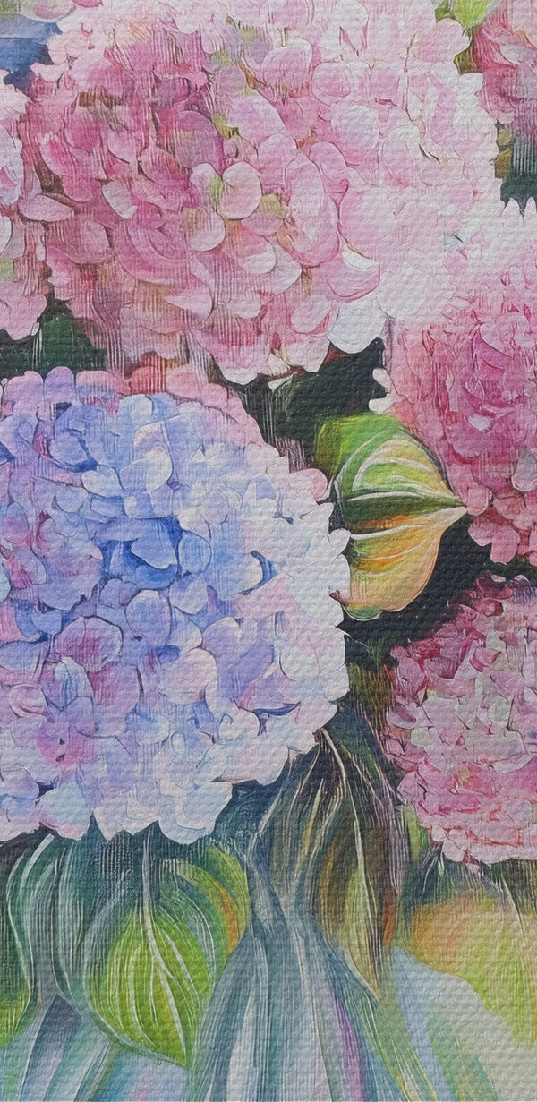Schilderij van een vaas met bloemen Schilderij van een vaas met bloemen