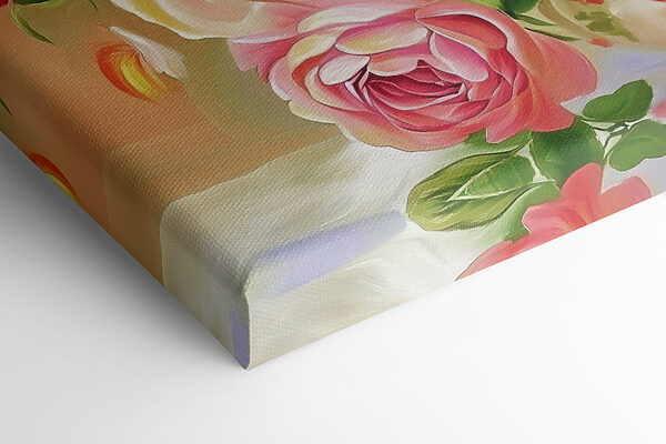 Schilderij van bloemen in een kom Schilderij van bloemen in een kom