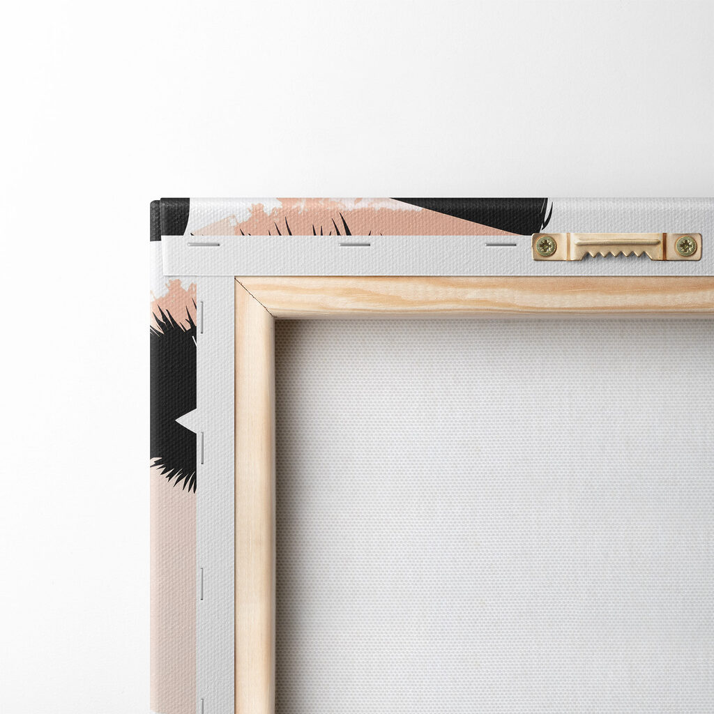 Woman's face with makeup and red lips Woman's face with makeup and red lips