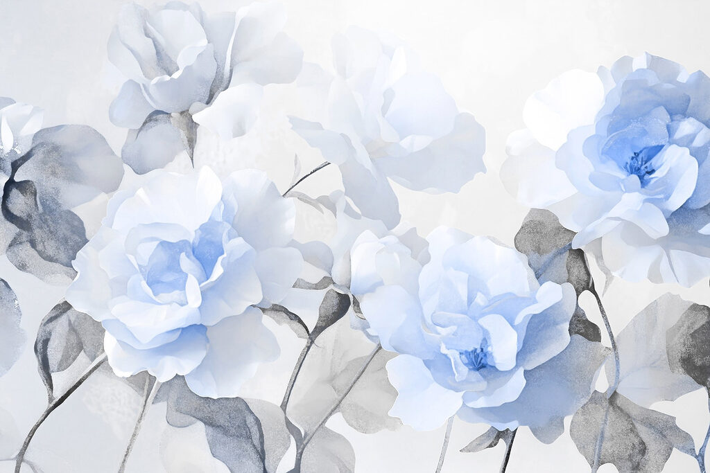 Groep blauwe bloemen Groep blauwe bloemen