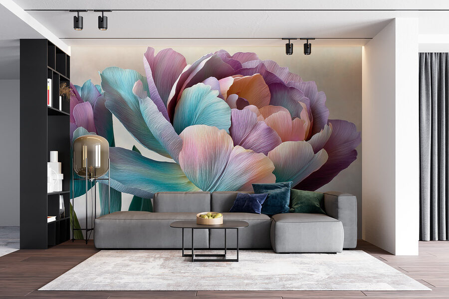 Fotobehang Delicate bloemblaadjes in zachte tinten. - Afbeelding 4
