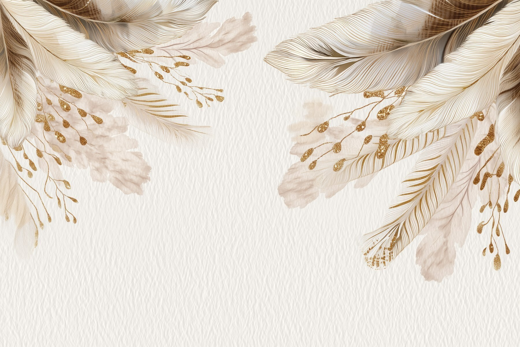 Delicate feathers on soft background Delicate feathers on soft background