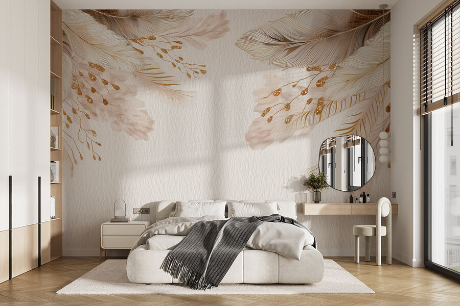 Delicate veren op zachte achtergrond