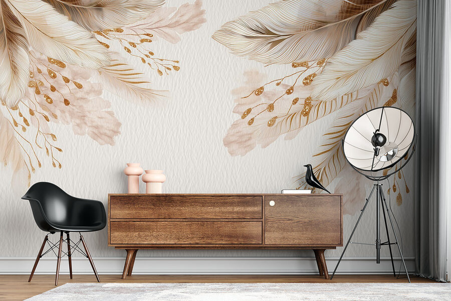Delicate veren op zachte achtergrond