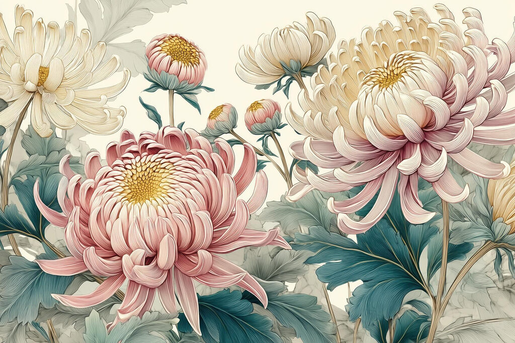 Elegante bloemen in zachte pasteltinten Elegante bloemen in zachte pasteltinten