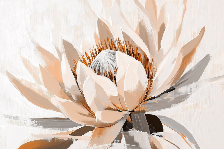 Elegante lotus in zachte tinten.
