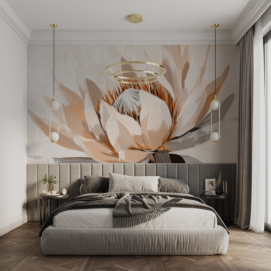 Elegante lotus in zachte tinten.