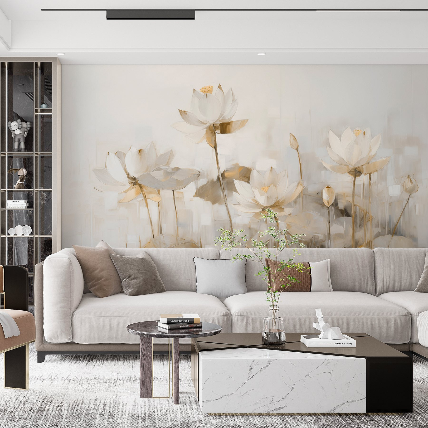 Painting of white flowers