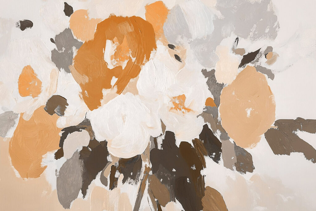 Schilderij van bloemen met verschillende kleuren Schilderij van bloemen met verschillende kleuren