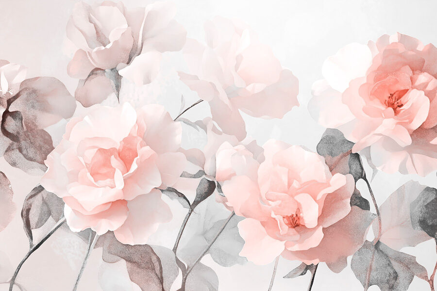 Groep roze bloemen