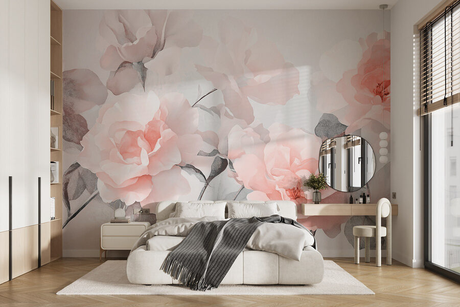 Groep roze bloemen