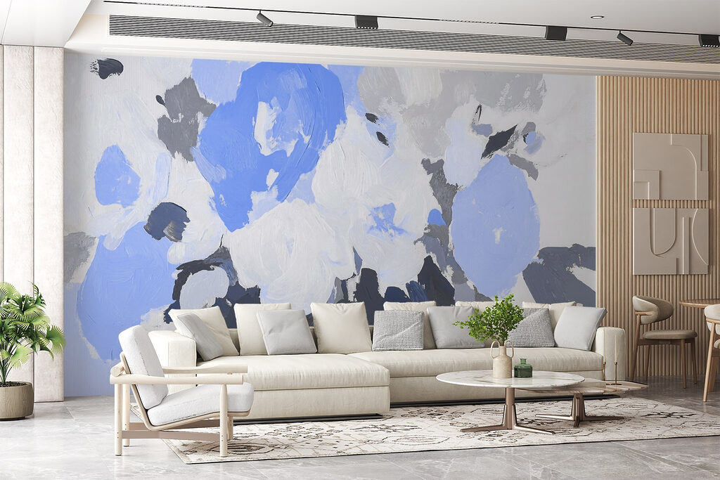 w09070v2pig2r 1024x683 - Schilderij van bloemen in blauw en grijs - tegory
