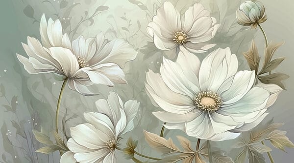 Delicate bloemen in serene tinten Delicate bloemen in serene tinten