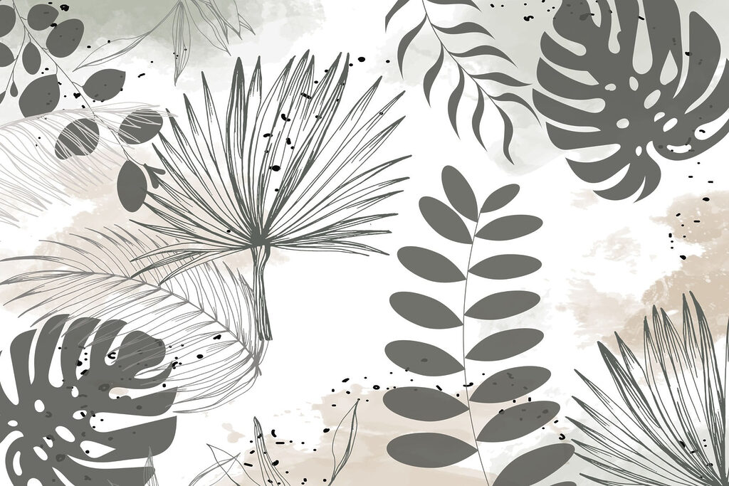 Op de natuur geïnspireerd botanisch illustratieontwerp Op de natuur geïnspireerd botanisch illustratieontwerp