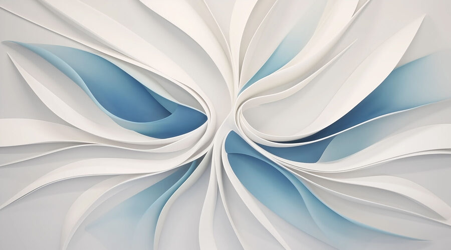 Witte en blauwe swirls Witte en blauwe swirls