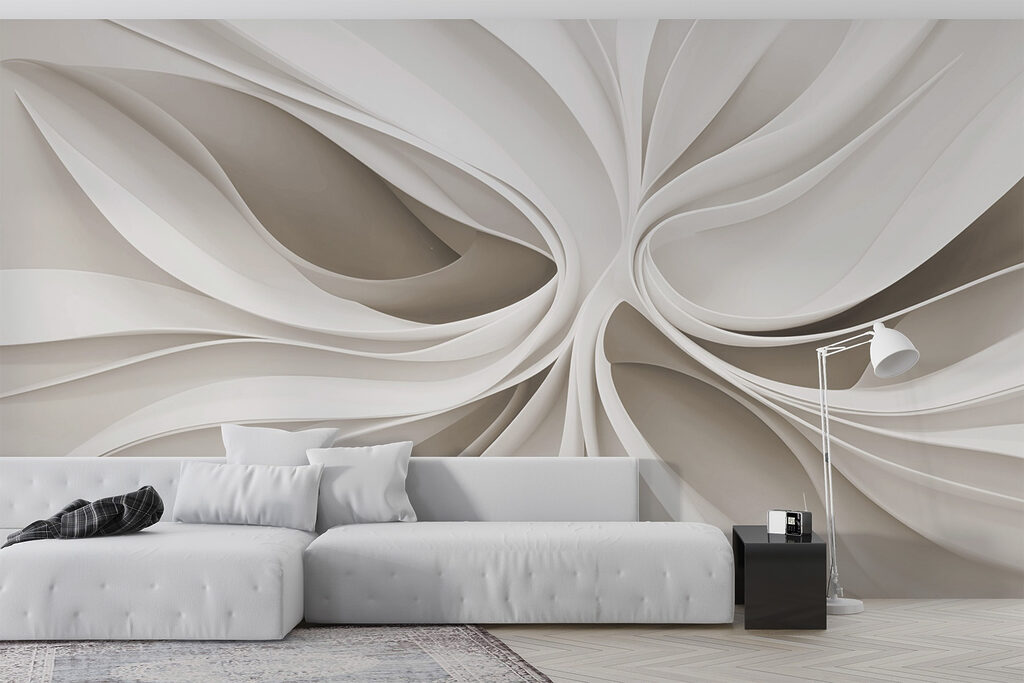 White swirly pattern