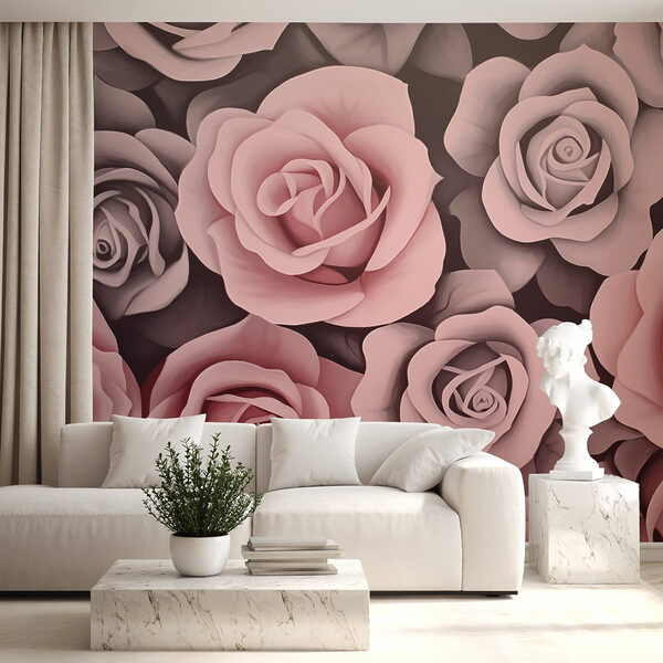 Groep roze rozen Groep roze rozen