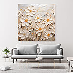 Schilderij van witte bloemen Canvas Schilderijen Schilderij van witte bloemen
