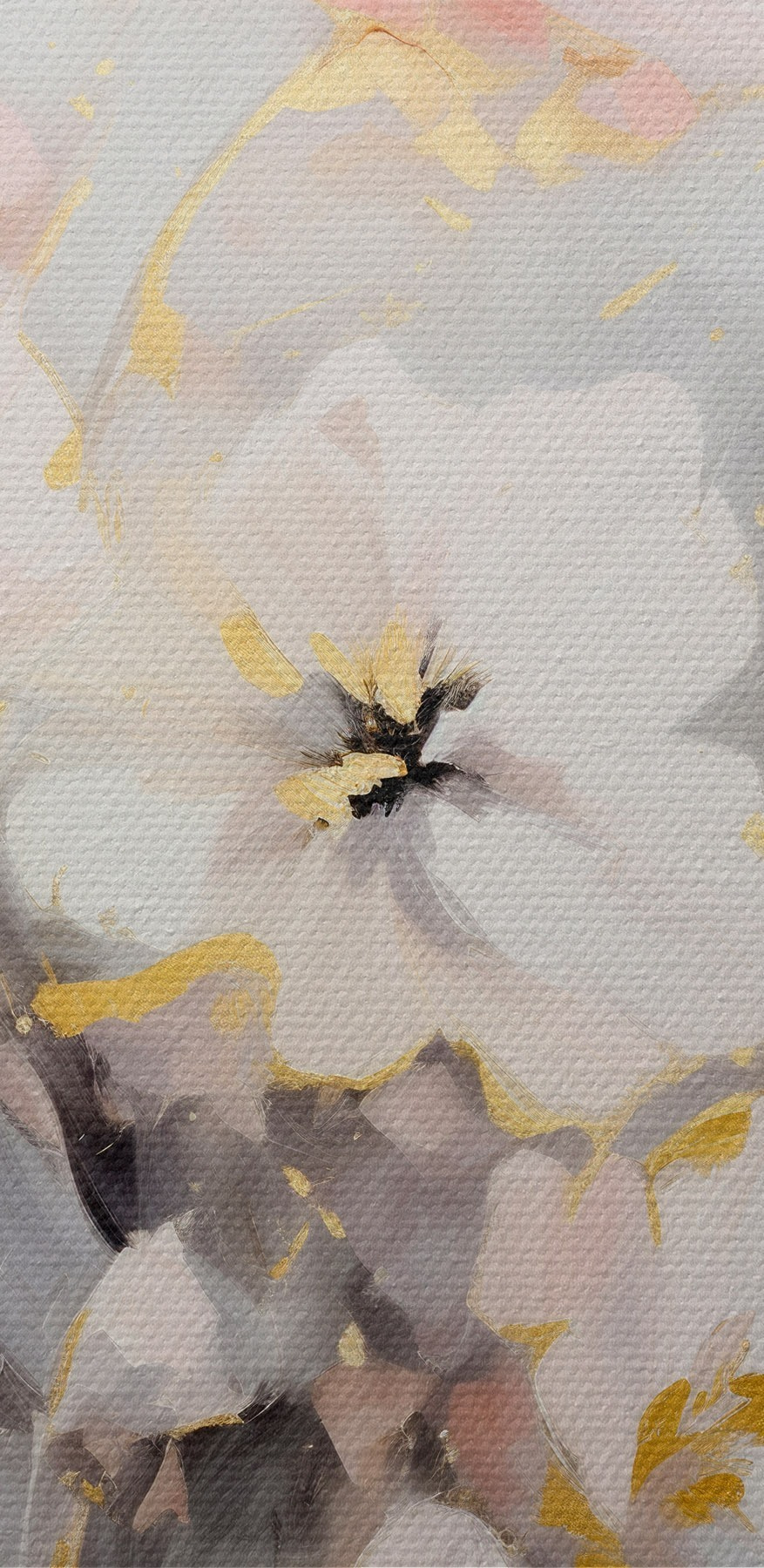 Schilderij van bloemen op een wit oppervlak Schilderij van bloemen op een wit oppervlak