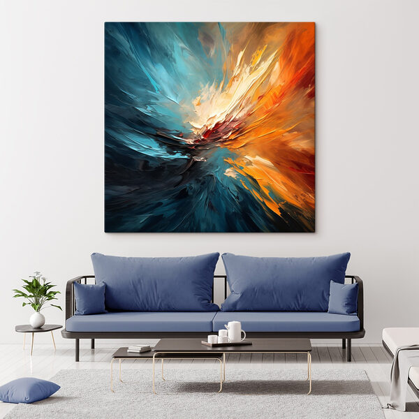 Kleurrijk schilderij van een werveling Kleurrijk schilderij van een werveling