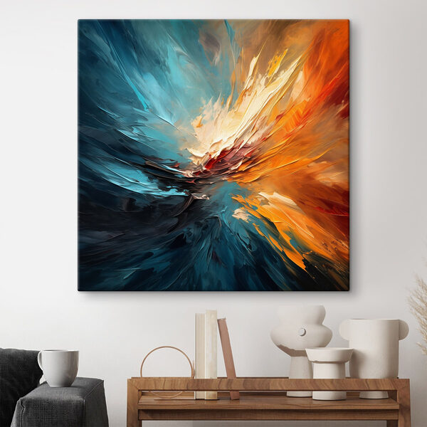 Kleurrijk schilderij van een werveling Kleurrijk schilderij van een werveling