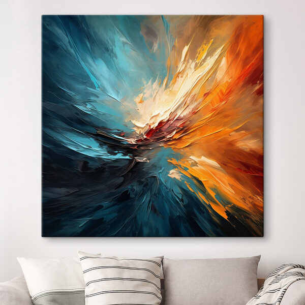 Kleurrijk schilderij van een werveling Kleurrijk schilderij van een werveling
