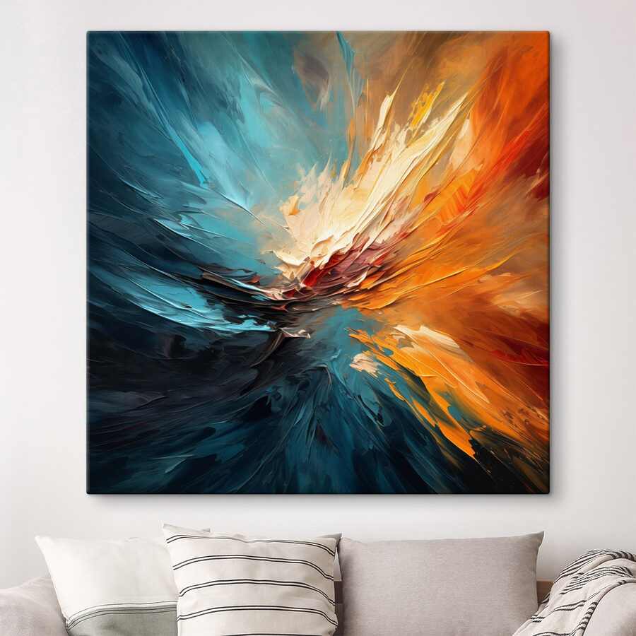 Kleurrijk schilderij van een werveling Kleurrijk schilderij van een werveling