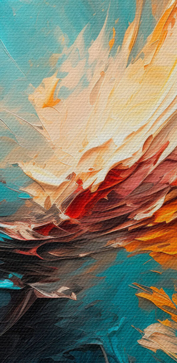 Kleurrijk schilderij van een werveling Kleurrijk schilderij van een werveling