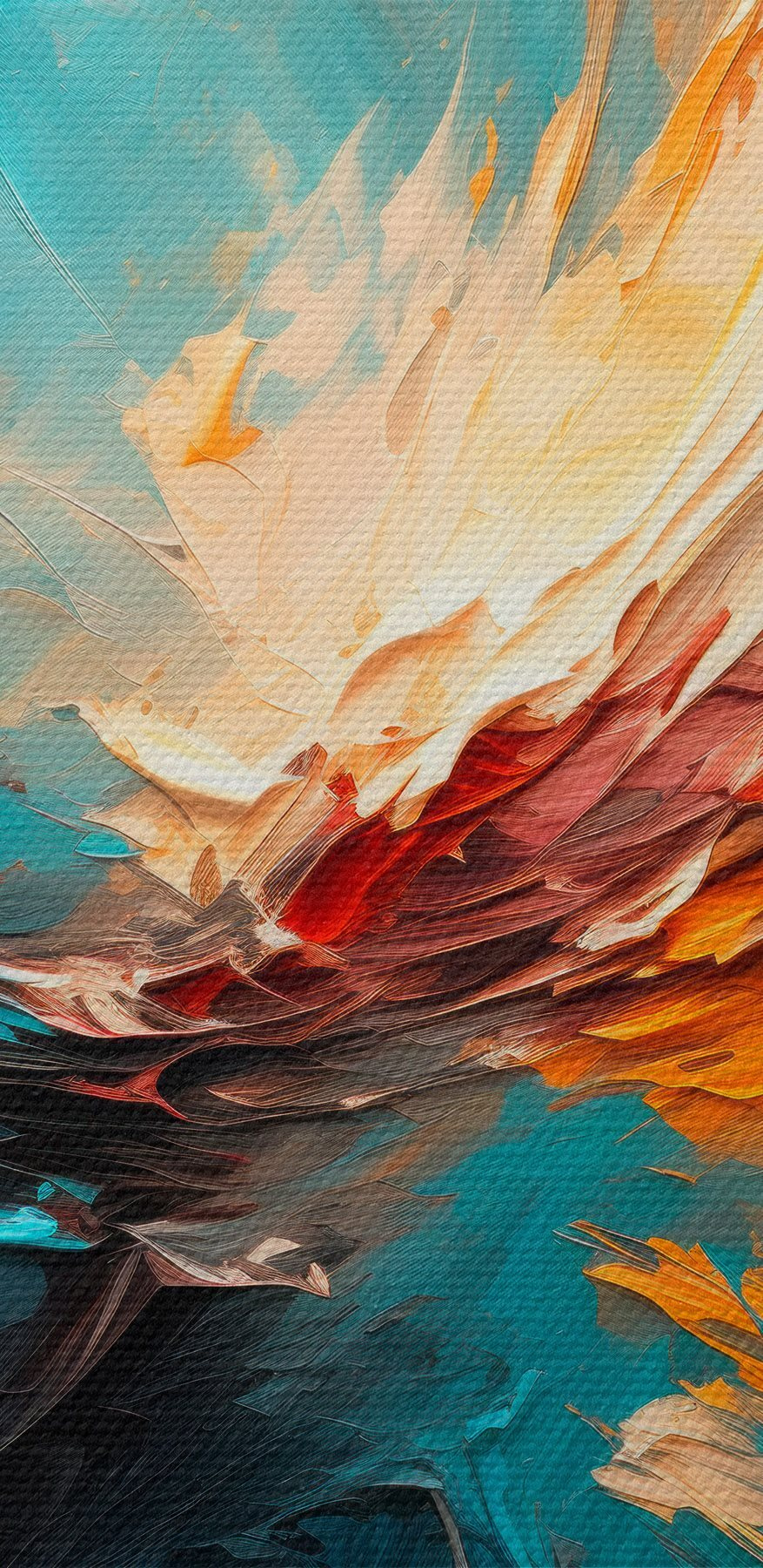 Kleurrijk schilderij van een werveling Kleurrijk schilderij van een werveling
