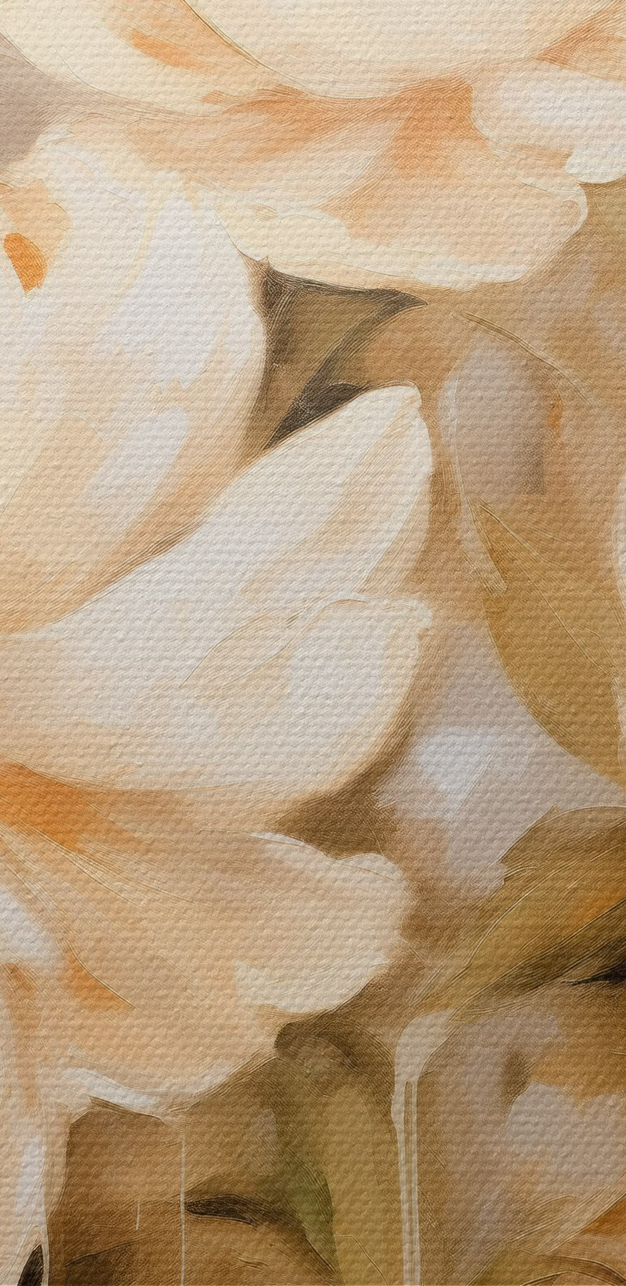 Schilderij van bloemen op een muur Schilderij van bloemen op een muur