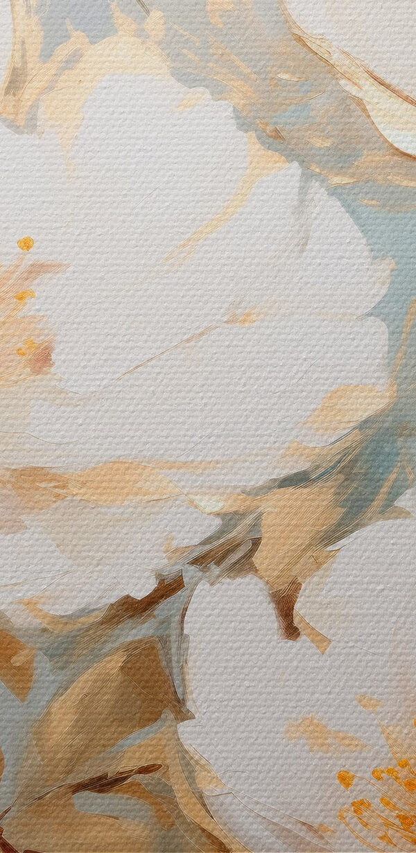 Schilderij van witte bloemen Schilderij van witte bloemen