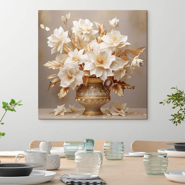 Vaas met witte bloemen Vaas met witte bloemen