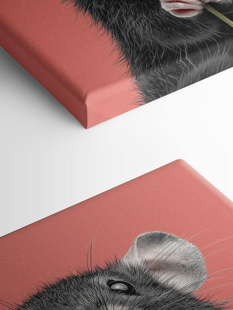 Mouse holding a flower