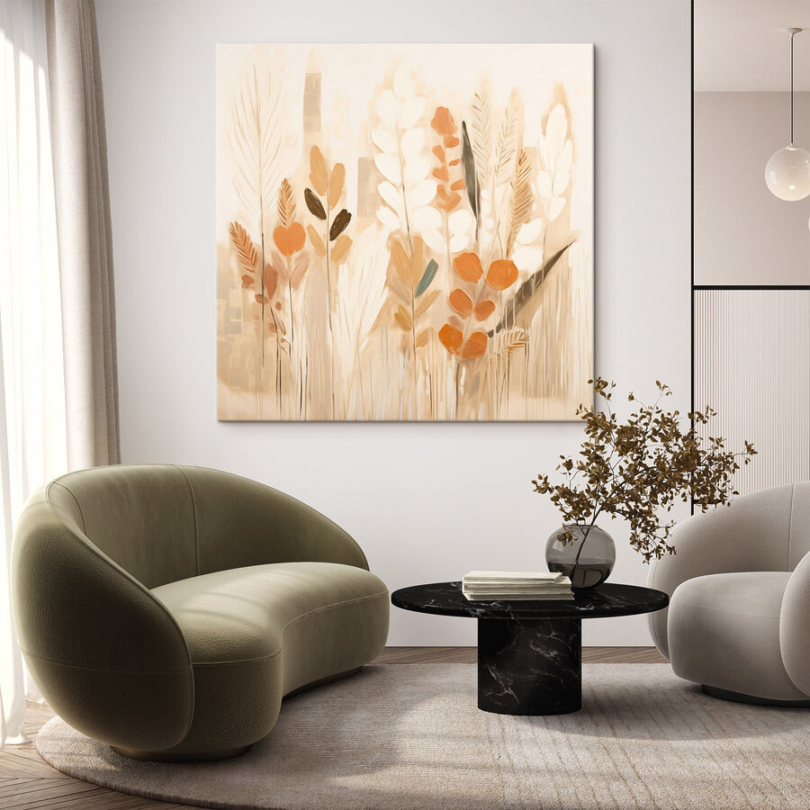 Canvas Schilderijen Planten met bladeren schilderen