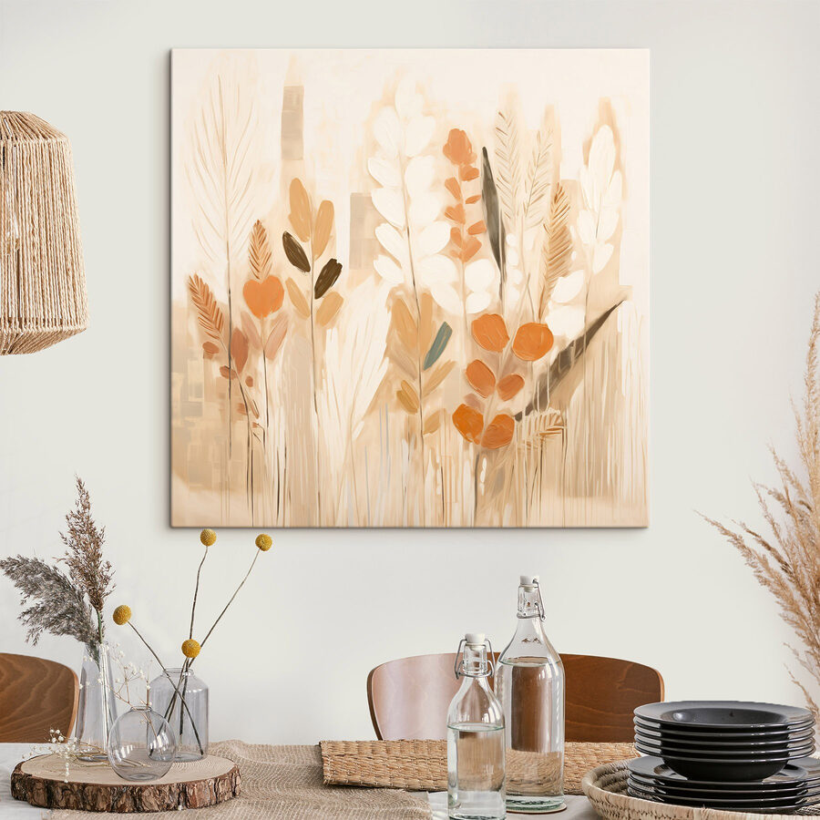 Canvas Schilderijen Planten met bladeren schilderen - Afbeelding 3