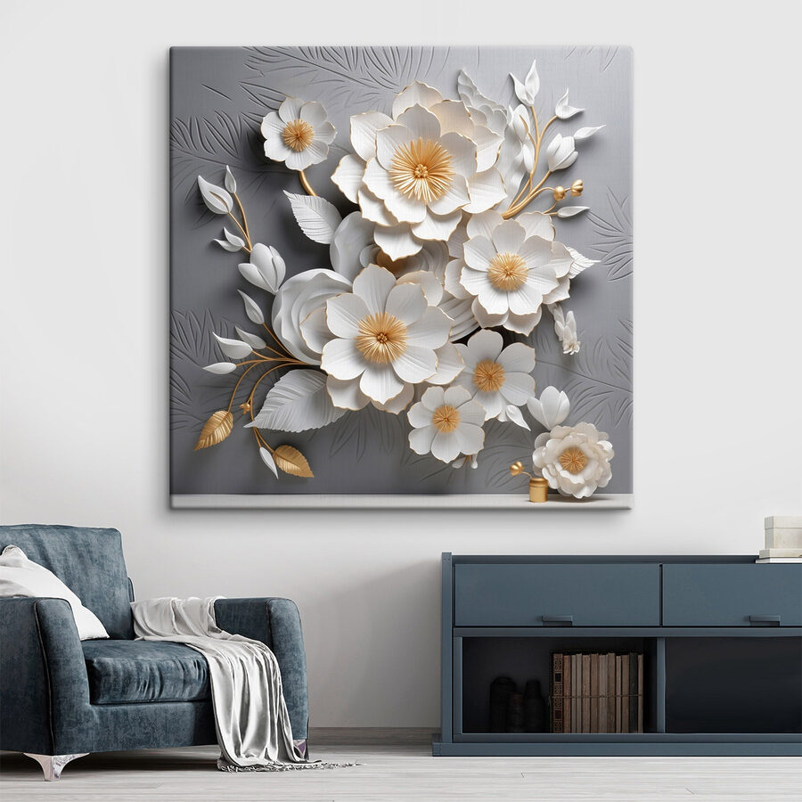 Gevoelige bloemen op gestructureerde achtergrond