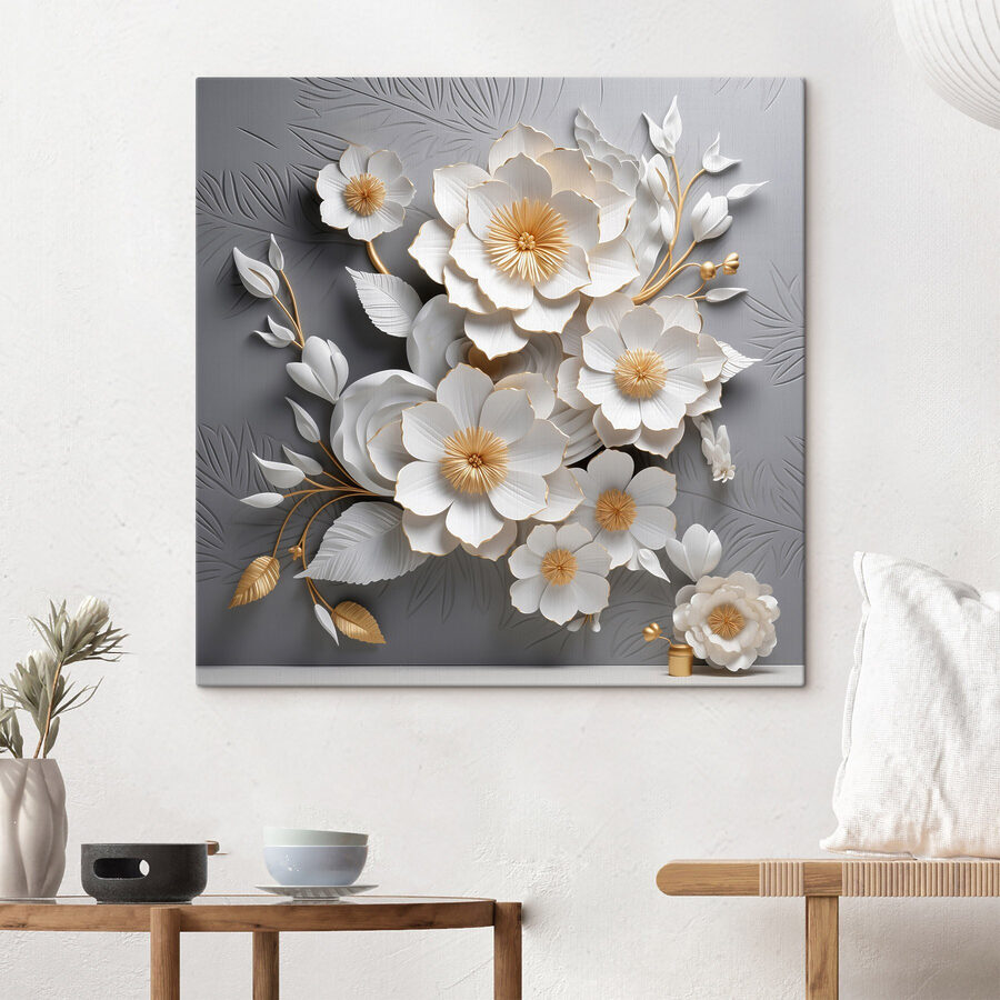 Gevoelige bloemen op gestructureerde achtergrond