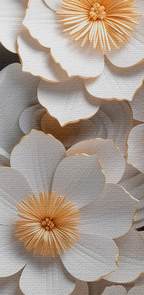 Delicate blooms on textured background